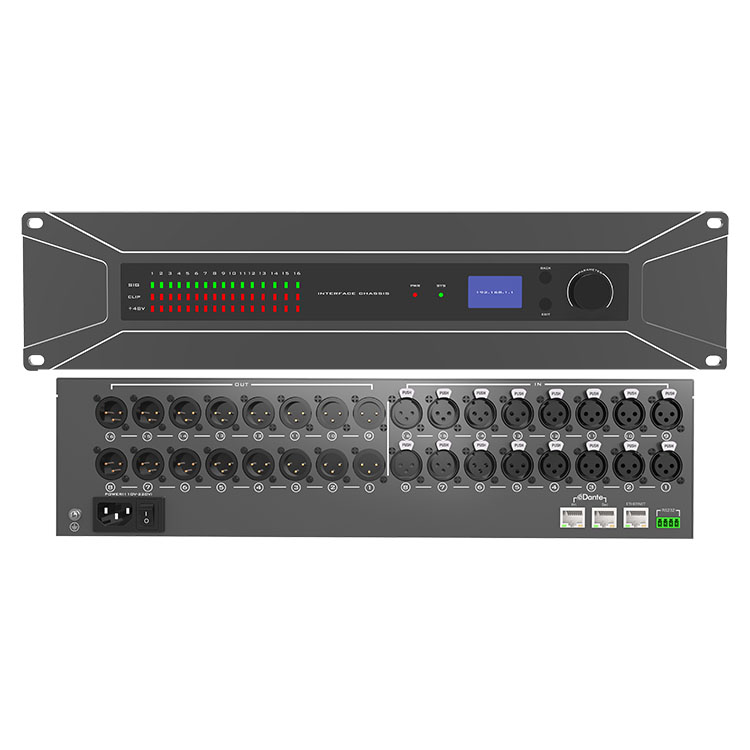 Данте 16 дар 16 Out Network Audio Interface Box